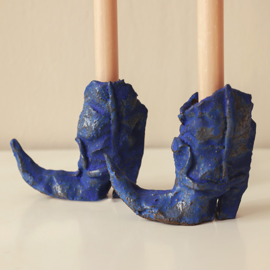 Hot Legs (Cowboy Boots blau)