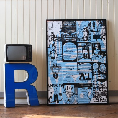 Eine Seite der beidseitig bedruckten Arbeit / "R"@www.kartique.de