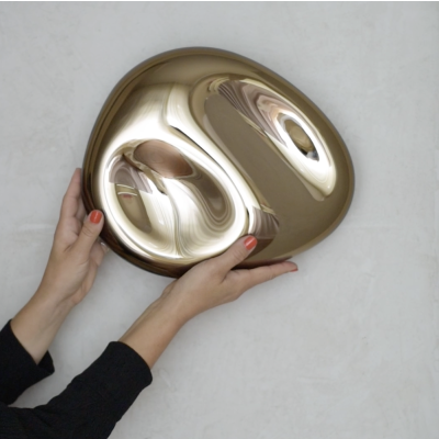 Milena Kling, Contemporary Mirror Sculpture Smoke Topaz