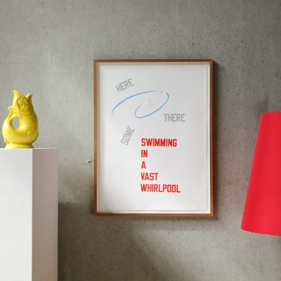 here & there some swimming in a vast whirlpool