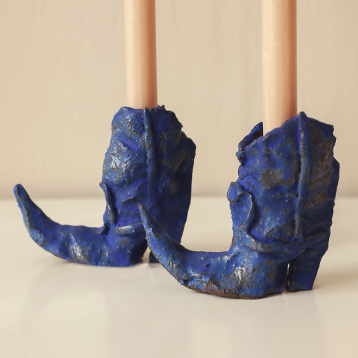 Laura Welker, Hot Legs (Cowboy Boots blau)